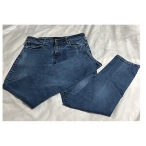 UNIQLO JEANS Womens Blue Denim Straight Leg Casual Pants Size 32‎
